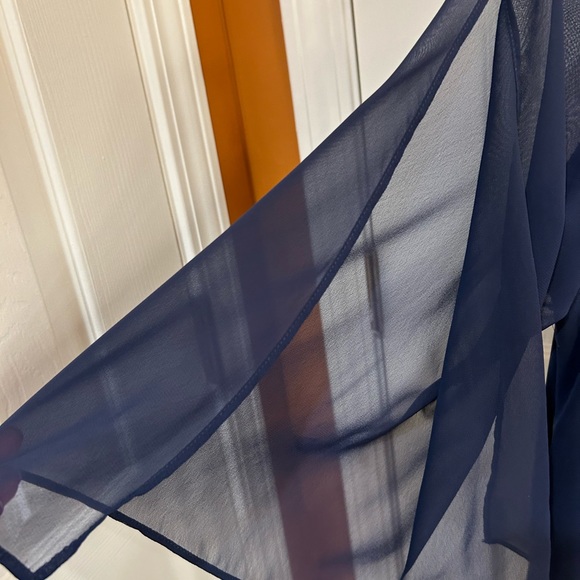 Marina Size 12 Chiffon Dress in Navy - Picture 5 of 12